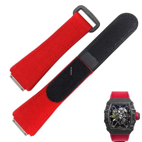 richard mille velcro strap for sale|richard mille watch straps.